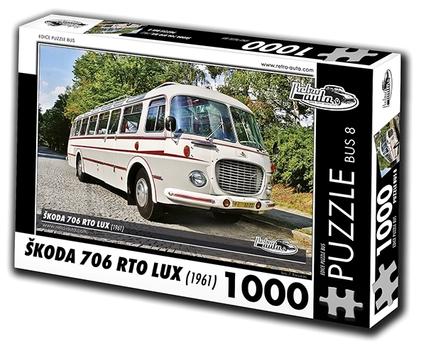Retro Cars Puzzle Škoda 706 RTO LUX – bus 1961, 1000 pieces
