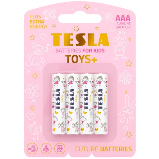 Alkaline batteries AAA TESLA Toys+ Girl, 4 pcs