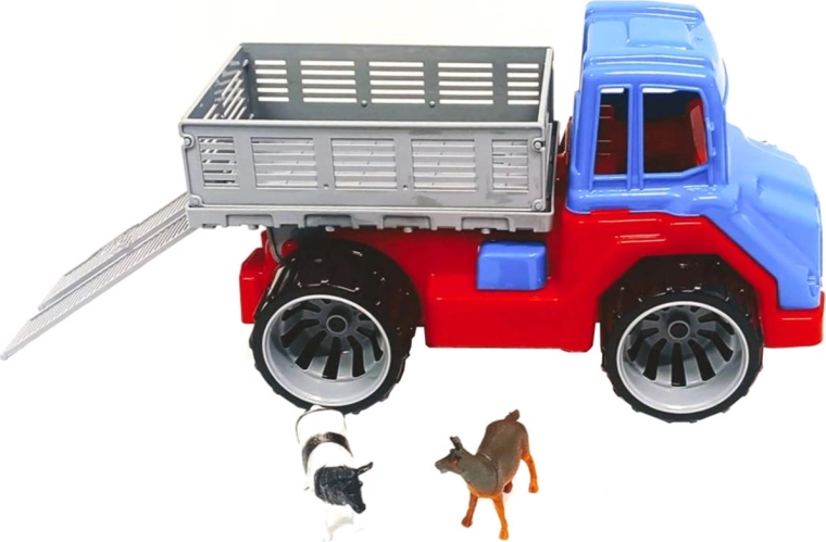 Farm truck with freewheel drive and 2 animals - 1 piece