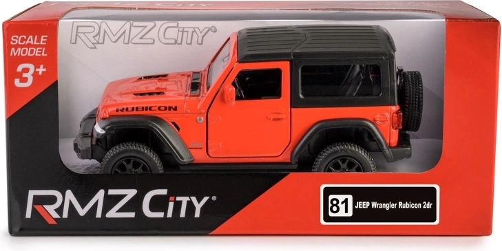 Metal model car JEEP Wrangler Rubicon 2021 Hard Top 1:35 red