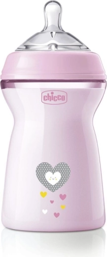 Chicco Natural Feeling anti-colic baby bottle 330 ml for girls 6m+