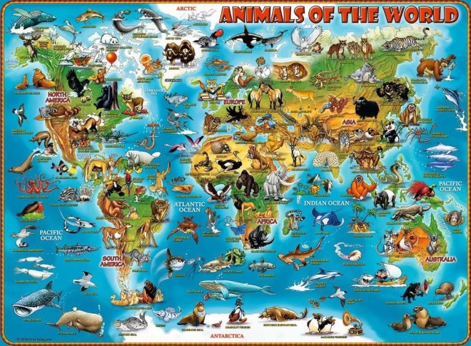 Пъзел RAVENSBURGER Животните по света XXL 300 части