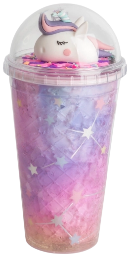 Cup with Lid and Straw Unicorn 480 ml