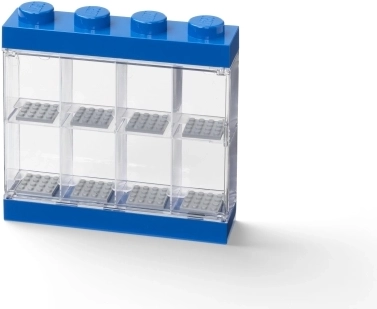 LEGO collectible display case for 8 minifigures, blue