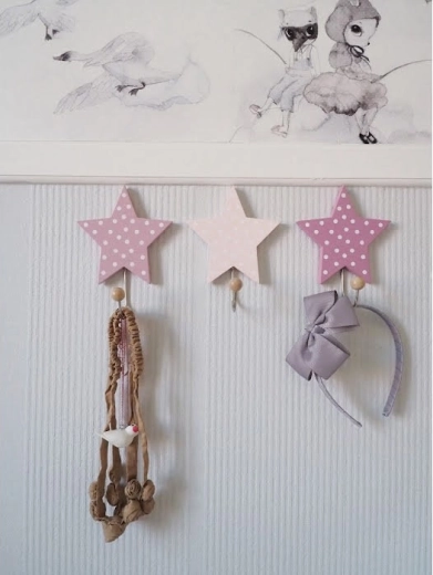 Practical hooks for a child’s room and hallway