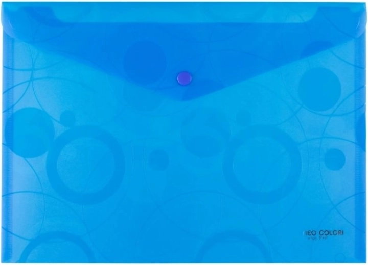 A4 NEO COLORI Button-Closure Wallet Blue
