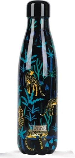 Thermal bottle with jaguar motif