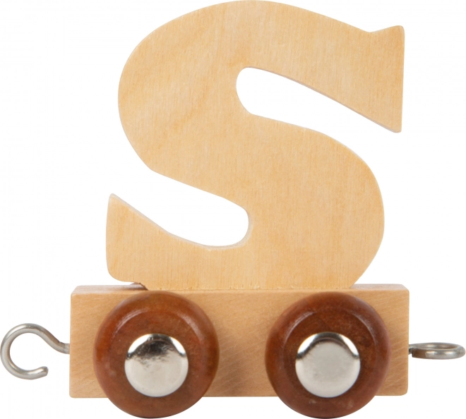Small Foot wooden wagon with letter S for wooden train sets