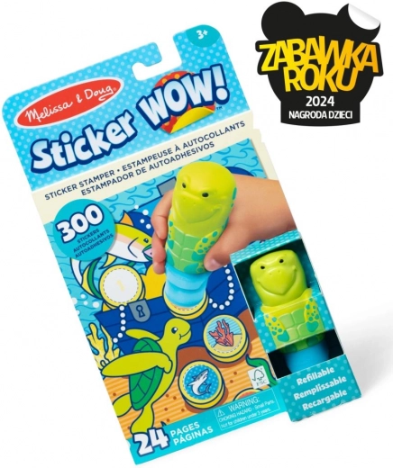 Sticker Wow - Книжка и печат с стикери - Морска костенурка
