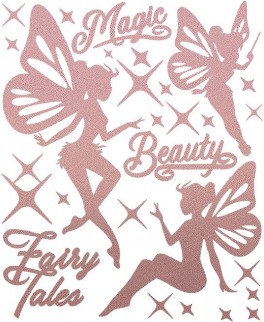 Reflective iron-on fairies – large sheet 20 × 30 cm