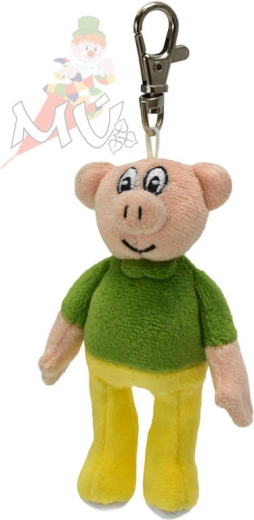 Four-Leaf Clover Bobík Plush Keychain with Carabiner 12 cm