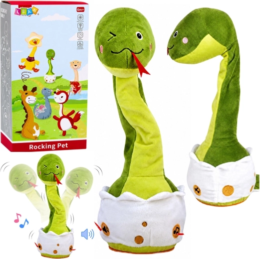Plush Dancing Snake – interactive musical toy with sounds (green)