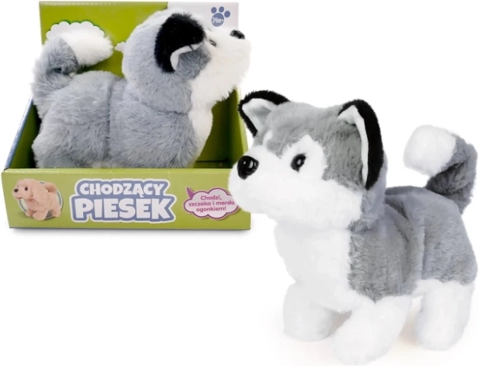 Walking Plush Husky Dog 15 cm