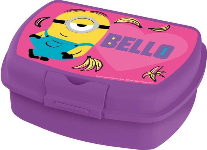 Plastic Lunch Box Minions, Purple