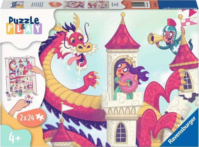 Ravensburger Puzzle & Play: кралство на поничките – 2×24 части