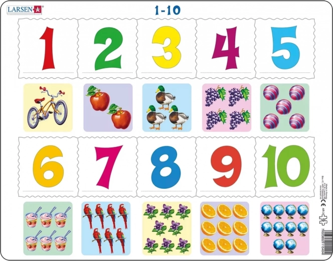 Пъзел Larsen Числа 1-10, 10 части