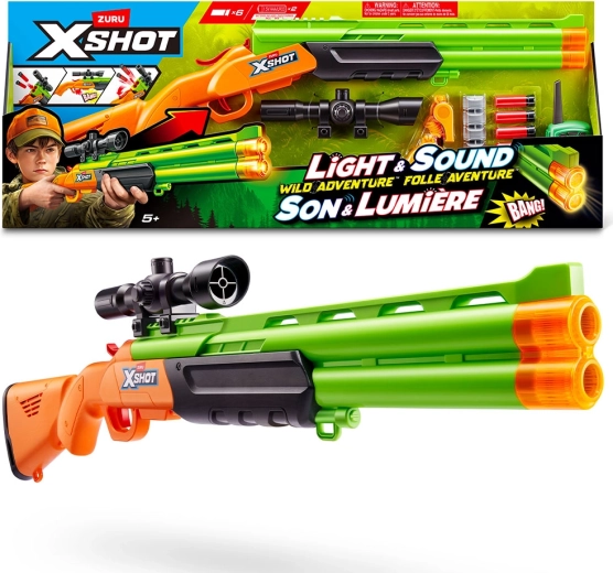 Пушка X-SHOT с мерник, 6 дунапренени патрона