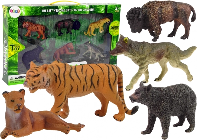 Set of African and Forest Animal Figures