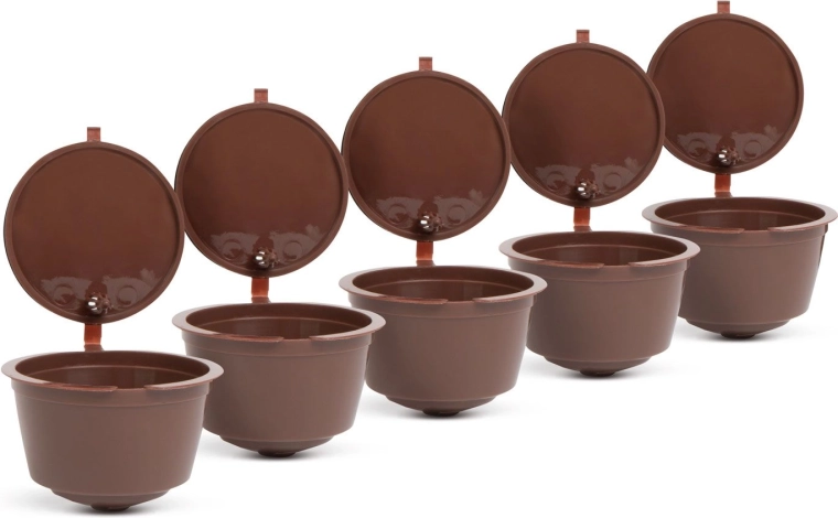 Reusable plastic coffee capsules for Dolce Gusto, 5 pcs
