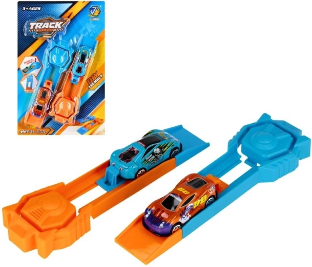 Set of Metal Toy Cars with Launchers