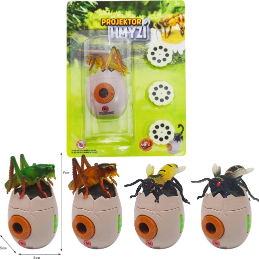 Insect projector in an egg shape with 3 interchangeable discs - 1 piece