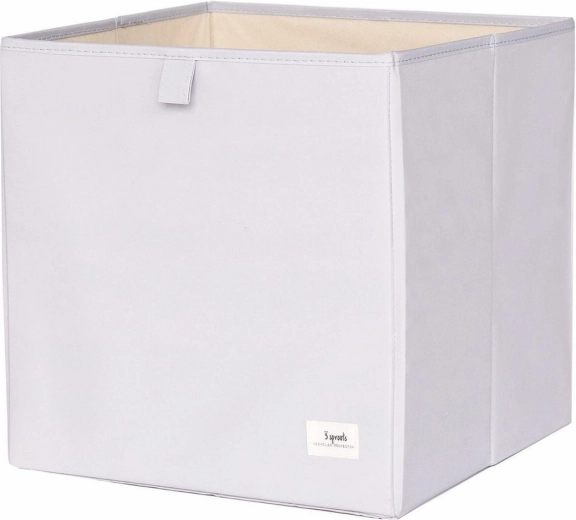 3 Sprouts storage box recycled solid light grey