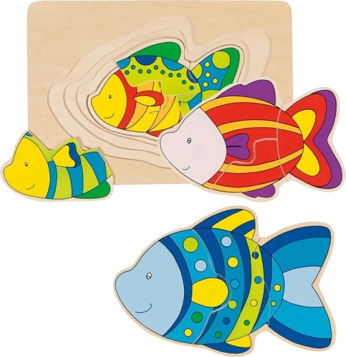 Multi-layer puzzle fish goki