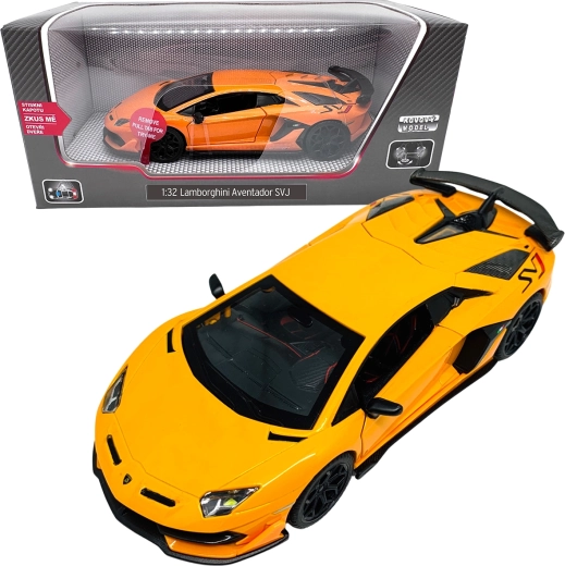 Метален модел 1:32 Lamborghini Aventador SVJ – оранжев