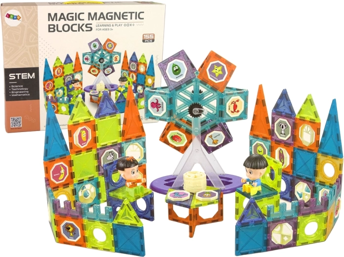 Magnetic 3D Building Blocks Ferris Wheel 155 pieces