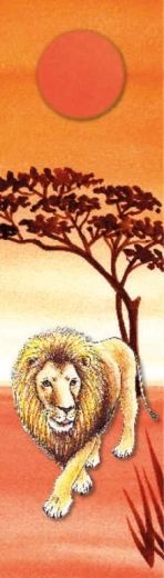 Akim 3D bookmark safari lion 21 cm - 1 piece