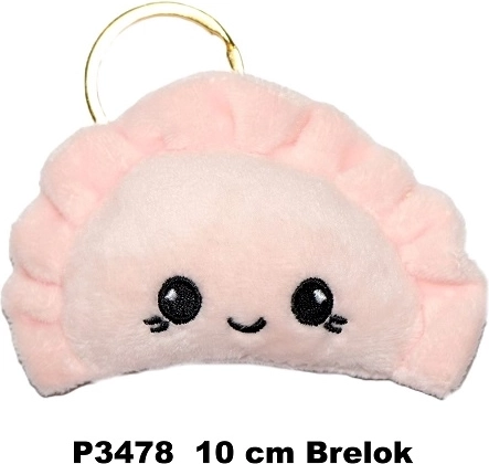 Pink dumpling keychain 10 cm
