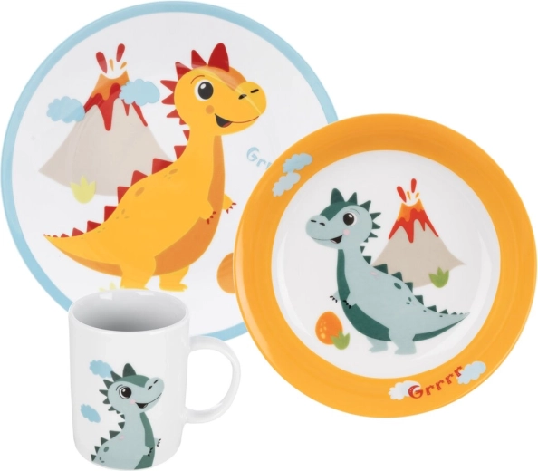 Children's dining set Dino, round, 3 pcs