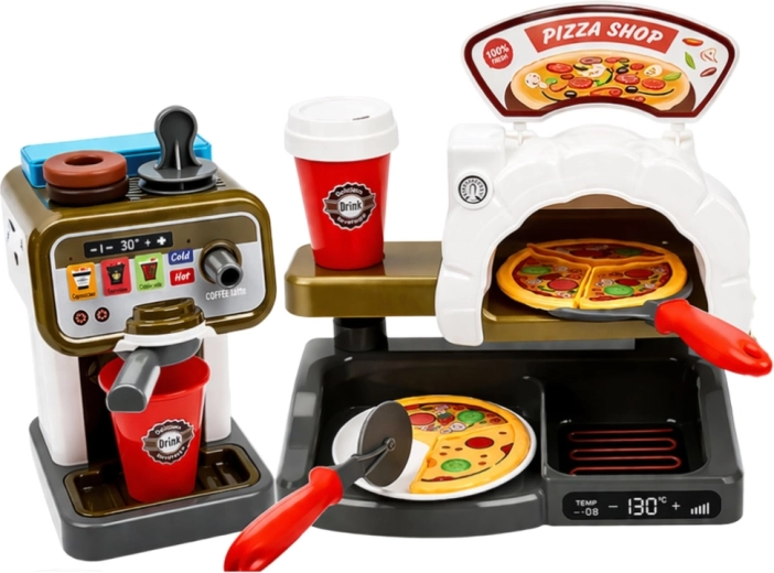 Coffee maker and cups for serving drinks