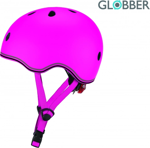 Детска каска Globber Go Up Lights Neon Pink