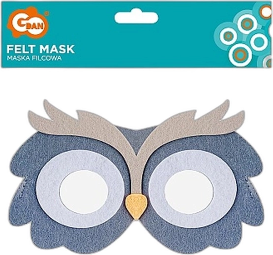 Felt owl mask - 1 piece