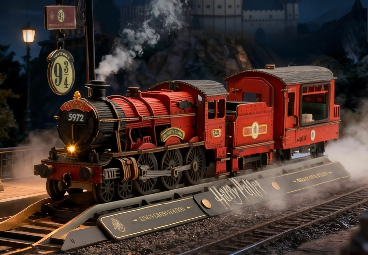 Steam effect and moving wheels