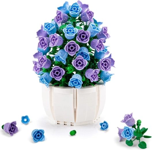Building Set: Purple Hyacinth in a Pot, 570 Pieces