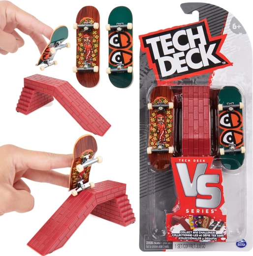 Tech Deck VS Series Krooked комплект фингърбордове с препятствие, 2 бр.