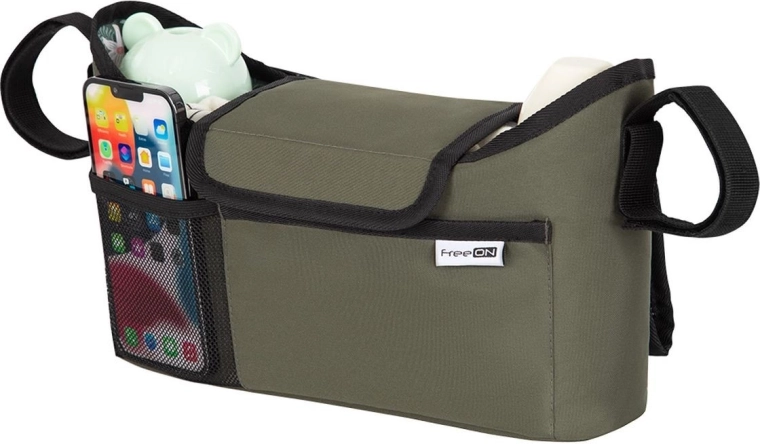 FreeON stroller organizer olive green