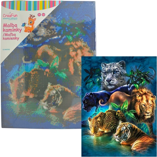 Диамантено рисуване – костенурки 30 × 40 см