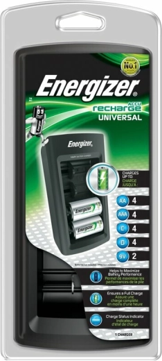 Energizer универсално зарядно за AA, AAA, C, D и 9V