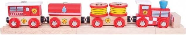 Голям пожарен влак Bigjigs Rail