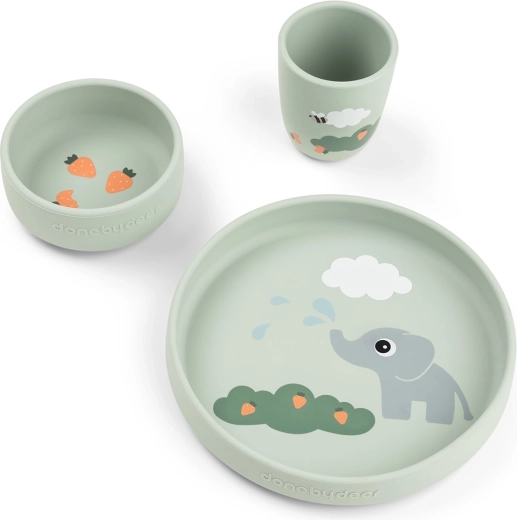 Done by Deer dining set Stick&Stay Elphee green