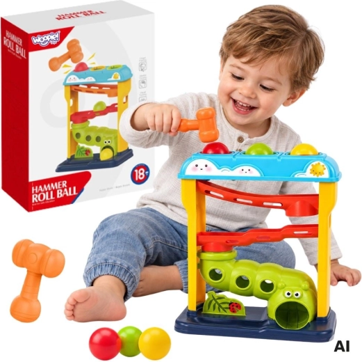 Educational Ball Run with Hammer WOOPIE Baby