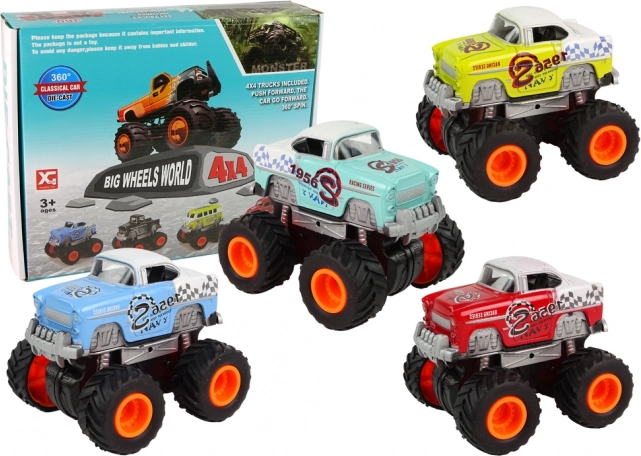 Monster truck 4x4 toy car on big wheels – color set