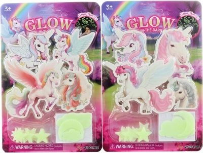 Glow-in-the-dark unicorn wall stickers