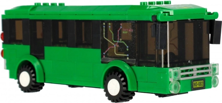 Realistic city bus full of details