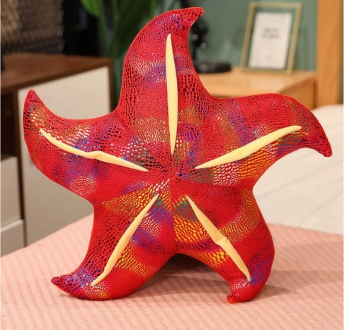 Plush Red Starfish – 20 cm Pillow