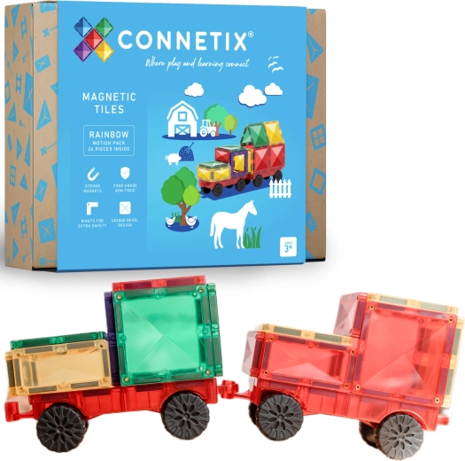 Connetix Rainbow Motion Pack магнитни строителни елементи 24 части
