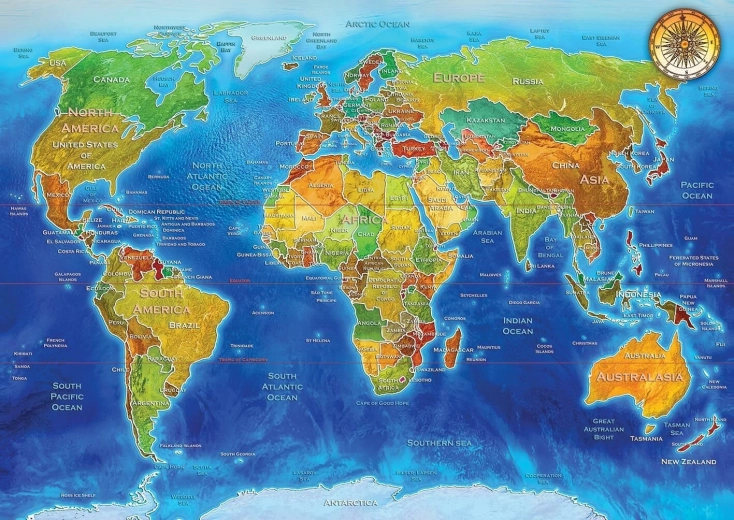 ART PUZZLE Jigsaw Puzzle Political Map of the World 2000 pieces
